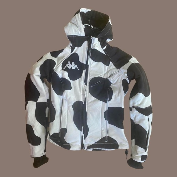 🏂 RARE Kappa Cow Print Snowboard Jacket - Bella Hadid’s owns this ! - Picture 2 of 4